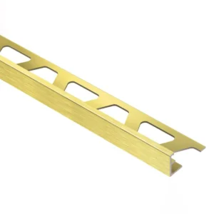 Schluter Floor/Wall Tile Edging Trim Anodized Aluminum Brushed Brass 8'
